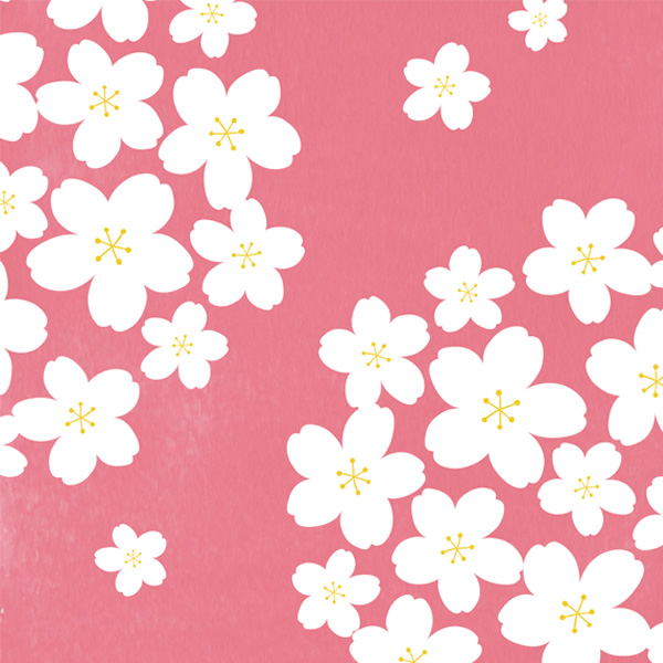 桜模様のポストカードのイラスト